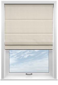 Corrugation, Pale Cream - Motorised Roman Blind